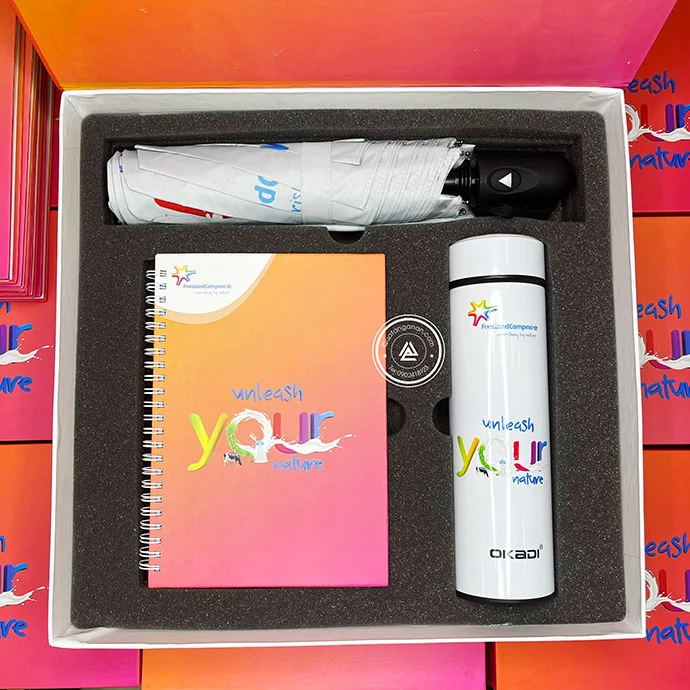 BỘ QUÀ TẶNG SỔ TAY- BÌNH NƯỚC- DÙ