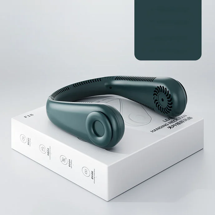 QUẠT ĐEO CỔ F9 TÍCH ĐIỆN DUNG ĐIỆN PIN LỚN IN LOGO THEO YÊU CẦU