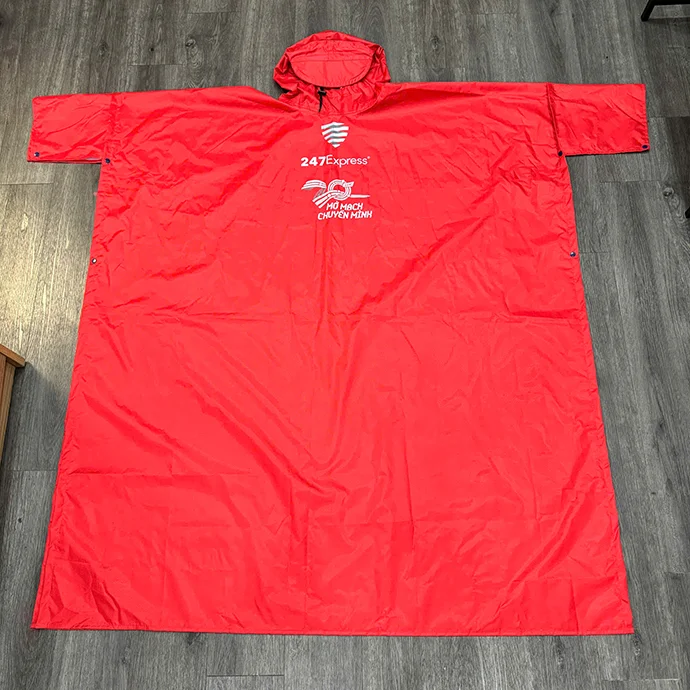ÁO MƯA CÁNH DƠI VÂN TỔ ONG IN LOGO 247 EXPRESS