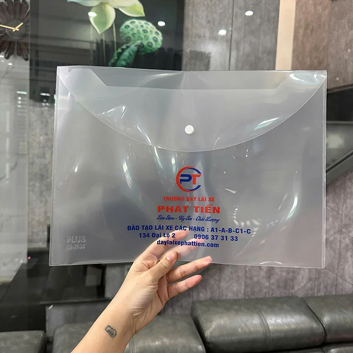 BÌA LÁ A4 NHỰA ĐỰNG HỒ SƠ IN LOGO THEO YÊU CẦU