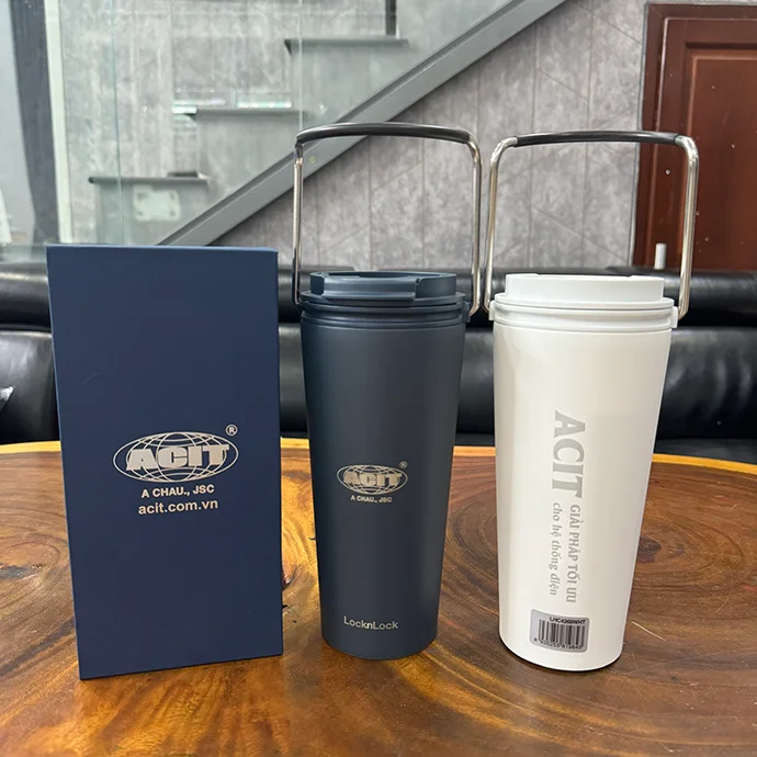 BÌNH GIỮ NHIỆT LOCKNLOCK BUCKET TUMBLER MÃ LHC4269 540ML - IN LOGO THEO YÊU CẦU