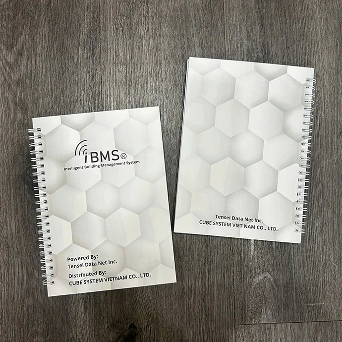 SỔ TAY LÒ XO A5 BÌA GIẤY IVORY 350 IN LOGO THEO YÊU CẦU GIÁ RẺ