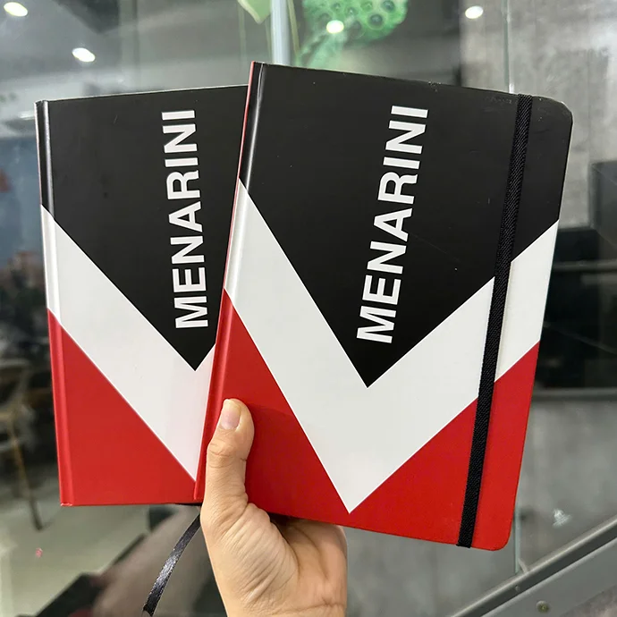 SỔ TAY BÌA BỒI IN LOGO MENARINI