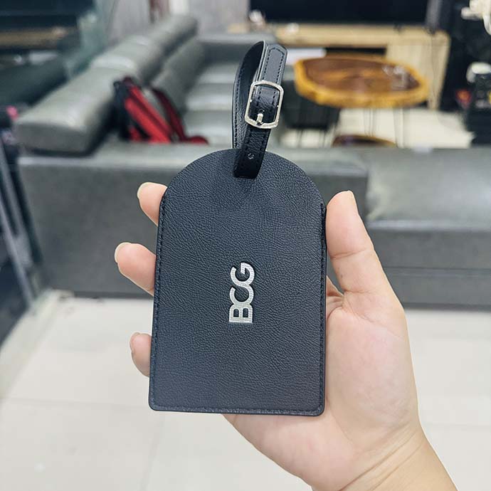 THẺ TREO HÀNH LÝ BCG ÉP KIM LOGO THEO YÊU CẦU