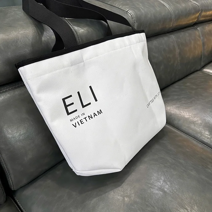 TÚI VẢI TRẮNG IN LOGO CÁC VỊ TRÍ THEO YÊU CẦU